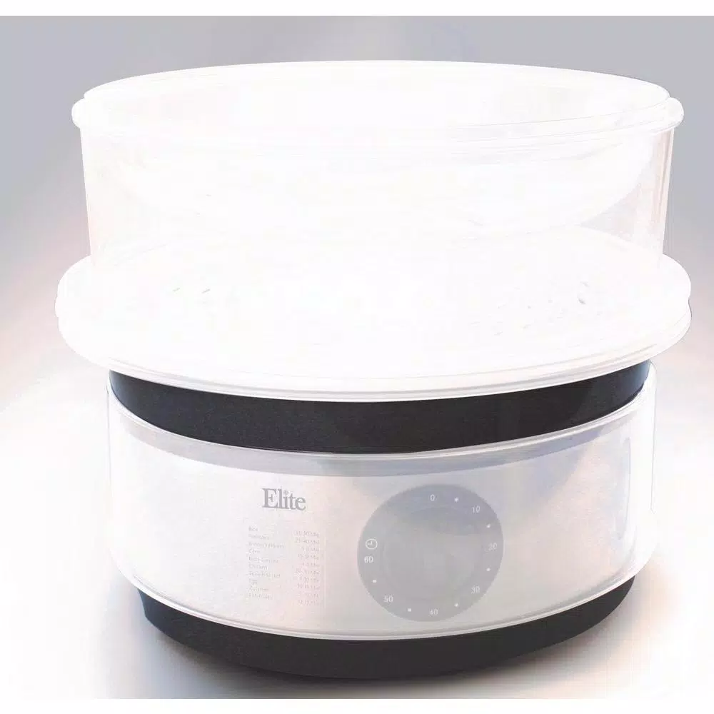 Elite Platinum EST-2301 3-Tier Stainless Steel Food Steamer, 8.5 Qt.