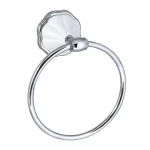 MODONA Flora 4-Piece Bathroom Accessories Set - White Porcelain & Polished Chrome thumbnail 4