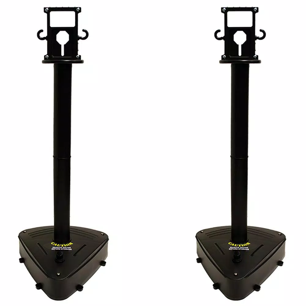 Mr. Chain M R Products X-Treme Duty Heavy-Duty Traffic Control Stanchion, Black (2-Pack)