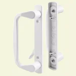 Prime-Line White Diecast Patio Door Handle Set, Non-Keyed Low Profile Sliding Door Pulls thumbnail 1