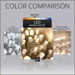 Wintergreen Lighting SoftTwinkle 7 ft. 70-Light LED Warm White Icicle Lights thumbnail 4