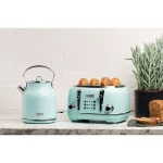 Haden Heritage 1.7L Electric Kettle, Retro Stainless Steel, Light Blue Turquoise thumbnail 7