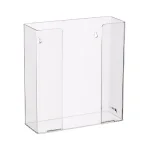 AdirMed Double Box Capacity Acrylic Glove Dispenser, Clear Wall Mount thumbnail 1