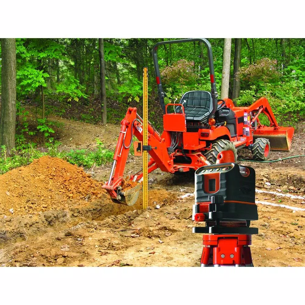 Johnson Manual-Leveling Rotary Laser Level System with 800 ft. Range and Split Beam