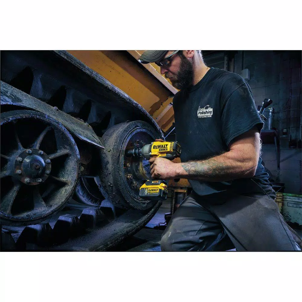 DEWALT 20V MAX XR 1/2 in. High Torque Brushless Impact Wrench Kit with 5.0Ah Battery and Charger
