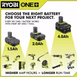 RYOBI 18V ONE+ 2.0 Ah Compact Lithium-Ion Battery 10-Pack thumbnail 6