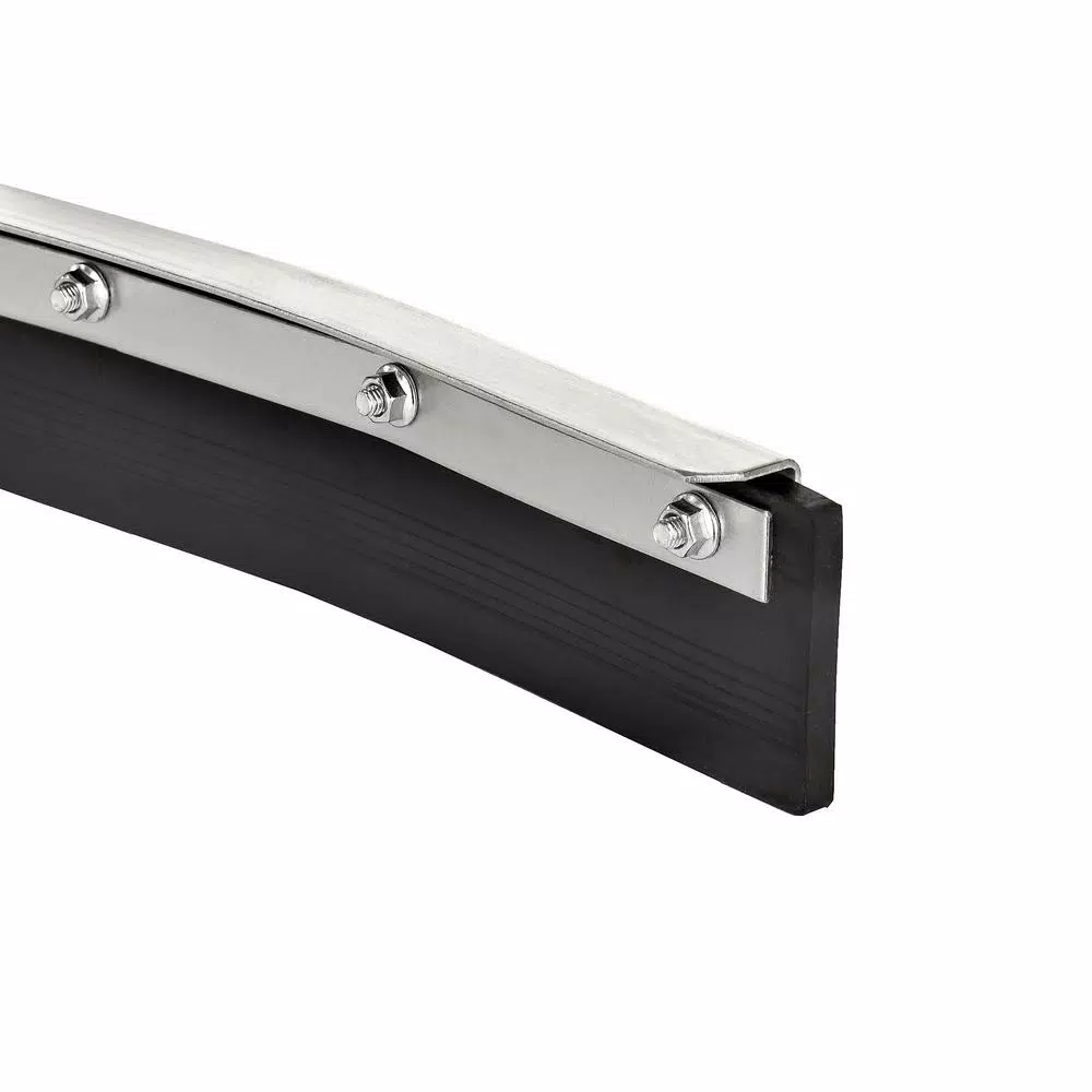 Alpine Industries 36 in. Heavy-Duty Curved Floor Squeegee, Steel Frame, Black