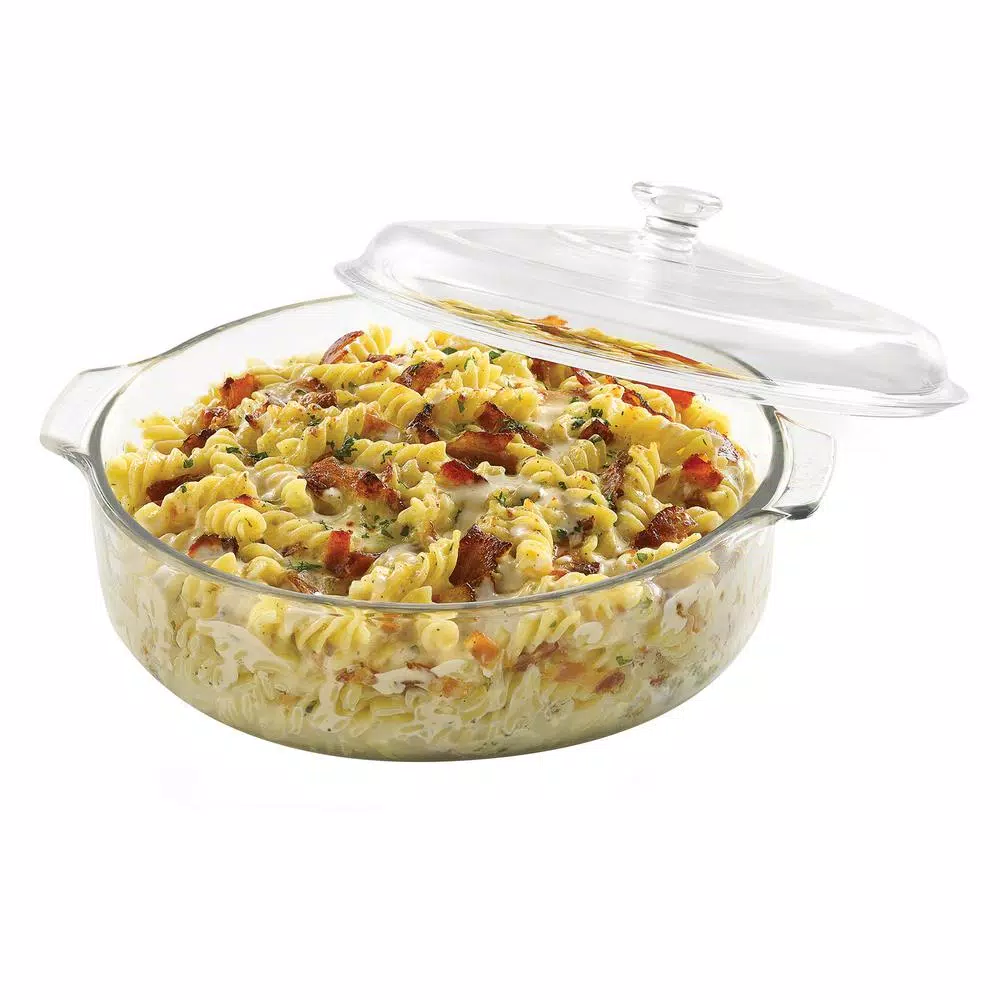 Libbey Baker's Basics 3 Qt. Glass Casserole Dish with Cover, 2-Piece Set