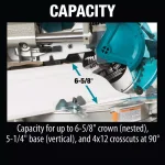 Makita 10 in. X2 LXT Brushless Dual-Bevel Sliding Compound Miter Saw with Laser (Tool Only) thumbnail 8