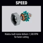 Makita 12V MAX CXT Cordless 3-3/8 in. Circular Saw Kit with Case, 2x 2.0Ah Batteries & Charger thumbnail 8