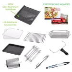 GoWISE USA GoWISE 1700W Ultimate Air Fryer Oven Grill with Dual Heating, Rotisserie & Dehydrator, 14.7 qt, Stainless Steel thumbnail 6