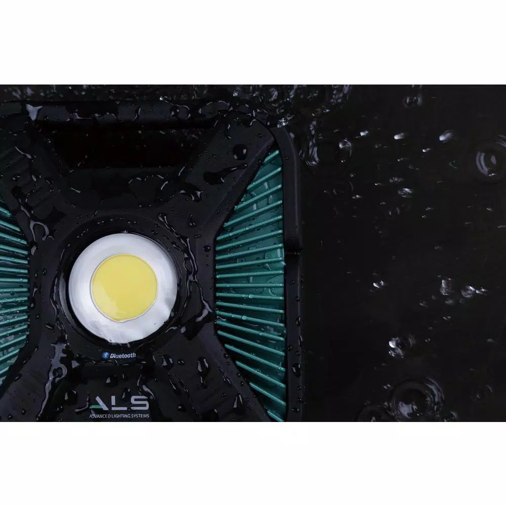 Advanced Lighting Systems ALS 6,000 Lumens Heavy-Duty LED Bluetooth Work Light with Integrated Power Bank