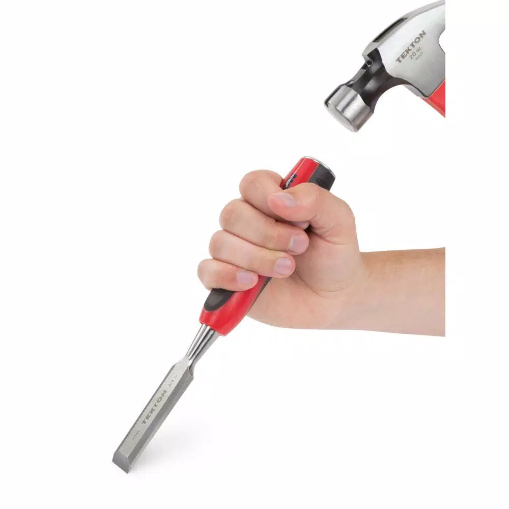 TEKTON 3-Piece Wood Chisel Set with High-Carbon Steel Beveled Blades