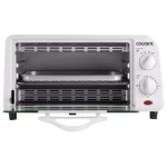 Courant 4-Slice White Countertop Toaster Oven with Bake and Broil Functions thumbnail 3