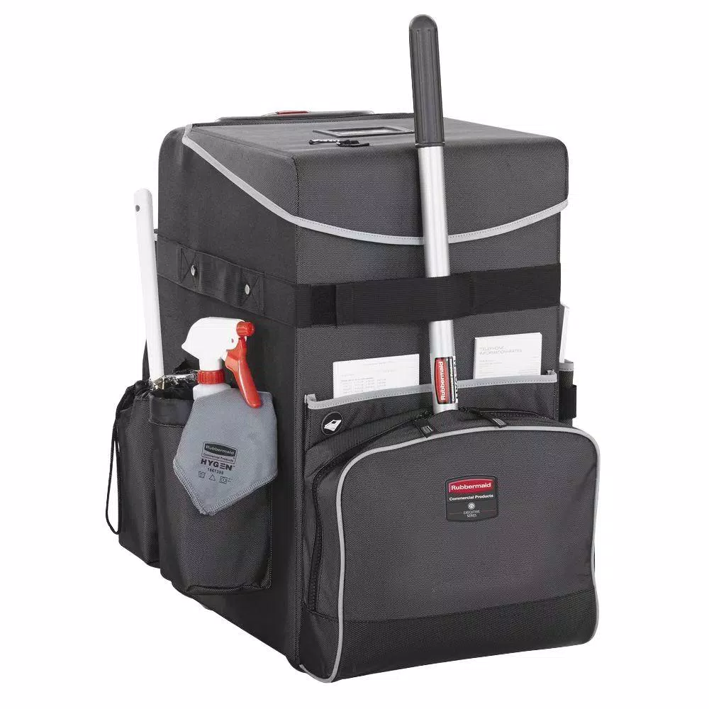 Rubbermaid Large Executive Quick Cart with Telescopic Handle, Dark Gray, 60 lb. Capacity