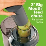 Hamilton Beach Big Mouth Centrifugal Juicer, 825W, 20 oz. Grey thumbnail 6