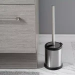 Bath Bliss Stainless Steel Toilet Brush and Holder Set with Self-Closing Lid thumbnail 5