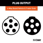 CURT 6-Way Round Trailer Connector Plug & Socket Kit thumbnail 7
