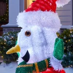 Home Accents Holiday 4 ft LED Penguin and Skating Snowman Yard Decoration thumbnail 6