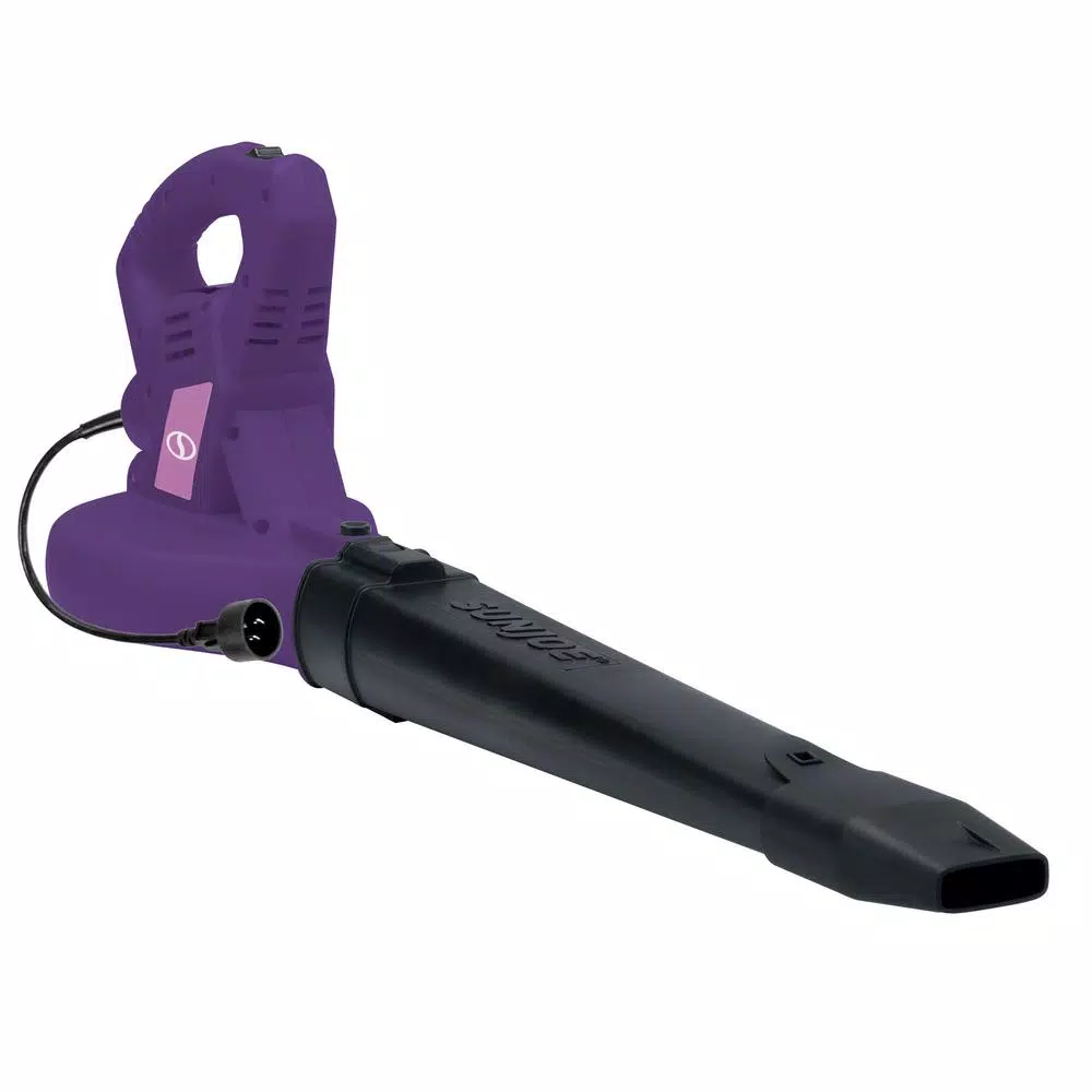 Sun Joe 10 Amp Electric Handheld Leaf Blower, 215 MPH, 240 CFM, 2-Speed, Purple