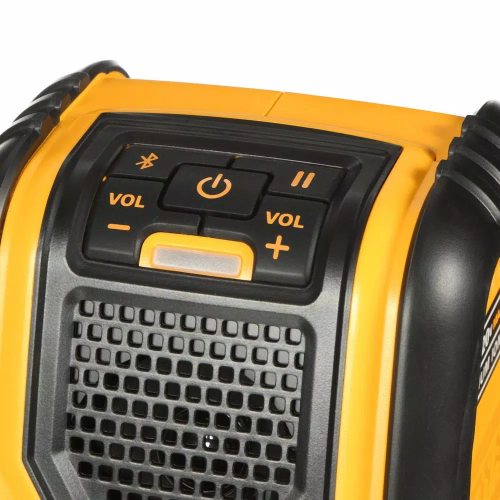 DEWALT DCR006 Jobsite Bluetooth Speaker, 12V/20V Max & AC Powered