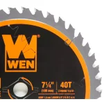 WEN 7.25 in. 40-Tooth Carbide-Tipped Professional Finish Saw Blade for Miter and Circular Saws thumbnail 2