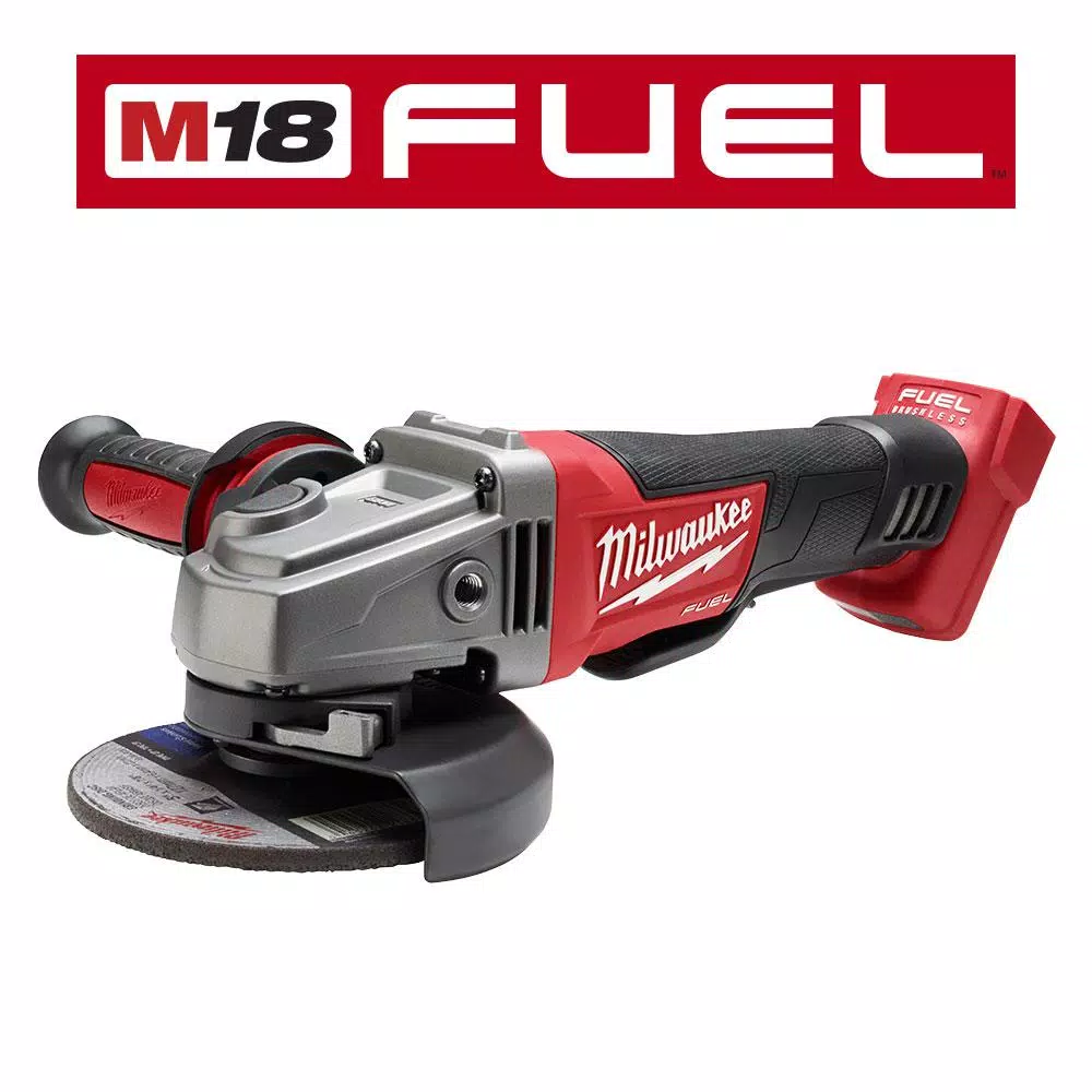 Milwaukee M18 FUEL 4-1/2 in. / 5 in. Brushless Cordless Angle Grinder Kit with Paddle Switch and (2) 6.0 Ah Batteries