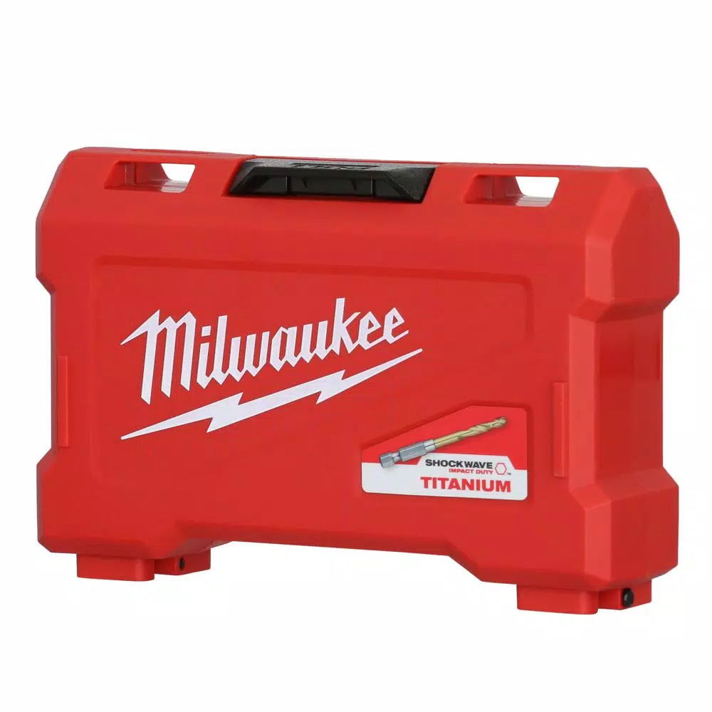 Milwaukee SHOCKWAVE 22-Piece Titanium & Carbide Hammer Drill Bit Set with 1/4 in. Hex Shank