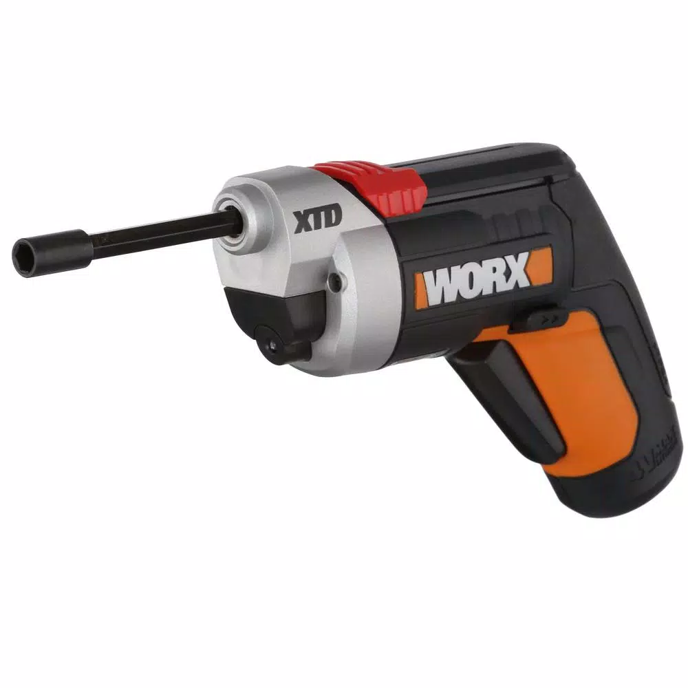 Worx XTD 4V Cordless Extended Reach Screwdriver with 8 Bits and Charger