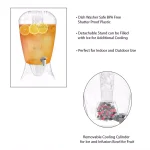 Classic Cuisine 8 Qt. BPA-Free Shatterproof Beverage Dispenser with Infusion Bowl thumbnail 3