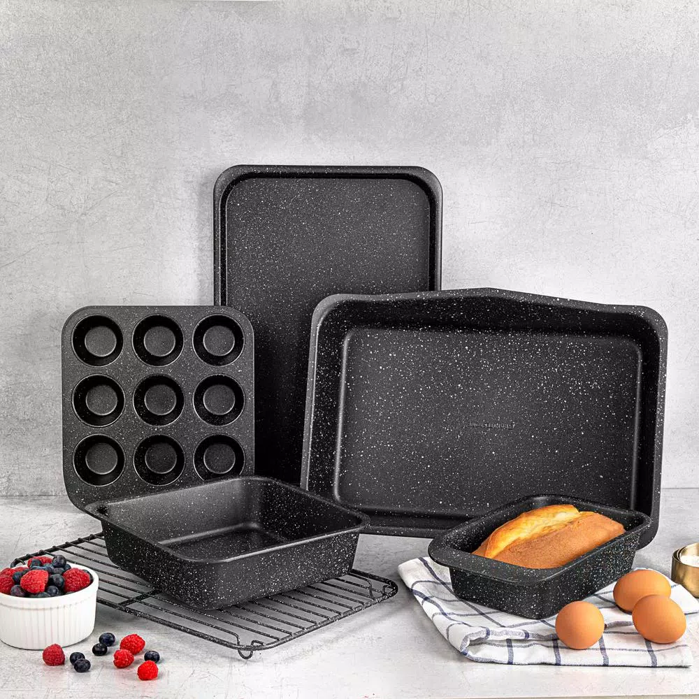 GRANITESTONE Stack Master 6-Piece Mineral and Diamond Infused Non-Stick Stackable Bakeware Set