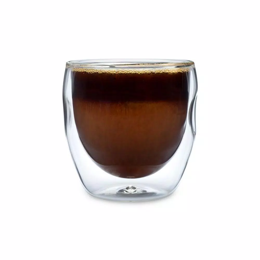 Ozeri Moderna Artisan Series Double Wall 8 oz. Borosilicate Glass Beverage Glasses, Set of 8