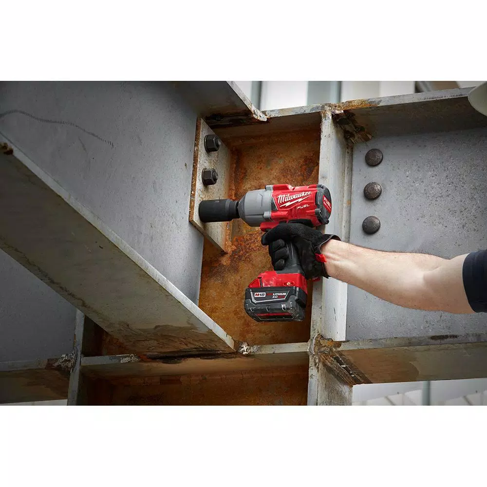 Milwaukee M18 FUEL 18V Brushless Cordless Hammer Drill, Impact Driver, and Impact Wrench Kit with 4 Batteries