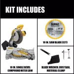 DEWALT DWS713 10 in. 15 Amp Corded Single Bevel Compound Miter Saw thumbnail 2