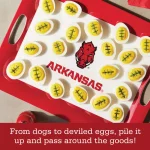 Unbranded University of Arkansas Razorbacks Serve 'n Score Party Platter, 16 x 12.5-Inch, White Melamine thumbnail 4