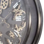 Yosemite Home Decor Yosemite Home Paris II Gear Wall Clock - Industrial Black and Gold Round Analog Clock thumbnail 4