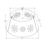 Glitzhome 26 in. Snowflake Diecut Metal Tree Collar with Light String, Silver thumbnail 7