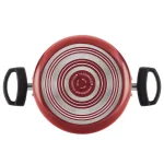 Farberware Neat Nest 6-Quart Aluminum Nonstick Saucepot with Glass Lid, Red thumbnail 3