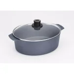 WOLL Diamond LITE 6.3 Qt. Nonstick Induction Oval Roaster with Lid, Aluminum thumbnail 1