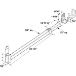 Prime-Line Adjustable Aluminum Sliding Patio Door Security Bar Lock, White, 28 in. to 48 in. thumbnail 6