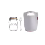 Kilner 34 oz Glass Make and Take Salad Jar Set with Neoprene Pouch and Stainless Steel Spork thumbnail 1