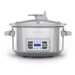 BLACK+DECKER 7 Qt. Stainless Steel Digital Slow Cooker with Temperature Probe and Sous-Vide Function thumbnail 6