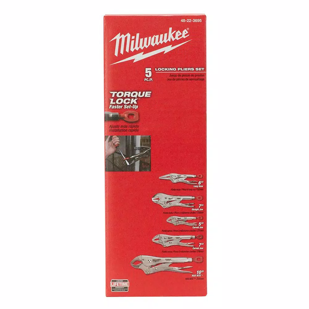 Milwaukee TORQUE LOCK Locking Pliers 5-Piece Set