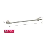 Delta Chamberlain 24 in. Towel Bar in SpotShield Brushed Nickel thumbnail 8