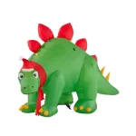 Airblown 5.7 ft. Inflatable Holiday Stegosaurus with Santa Hat and Scarf - Lighted Christmas Inflatable thumbnail 3