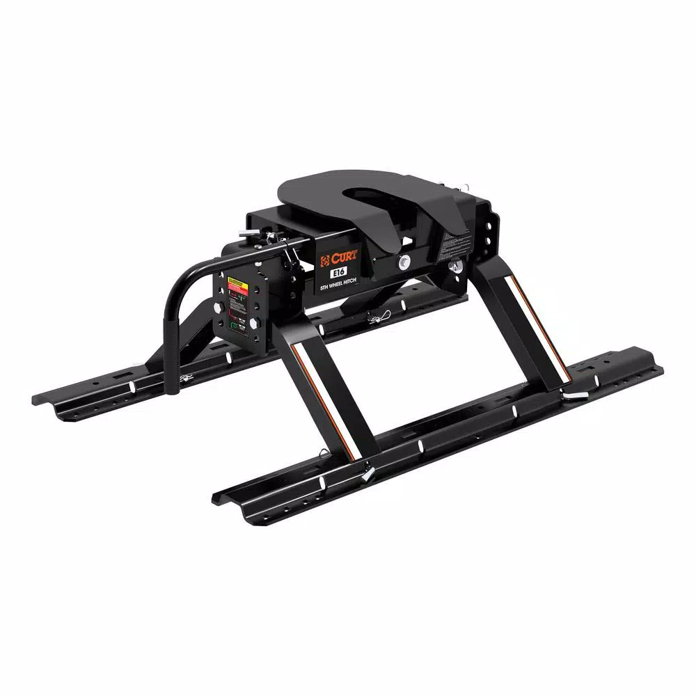 CURT E16 5th Wheel Hitch with Rails, 16,000 lbs. Capacity