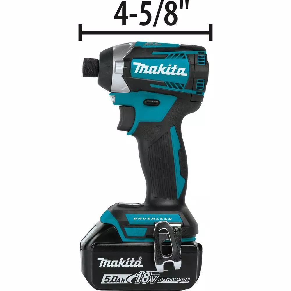 Makita 18V LXT Brushless Cordless 3-Speed Impact Driver Kit with (2) 5.0Ah Batteries and Hard Case