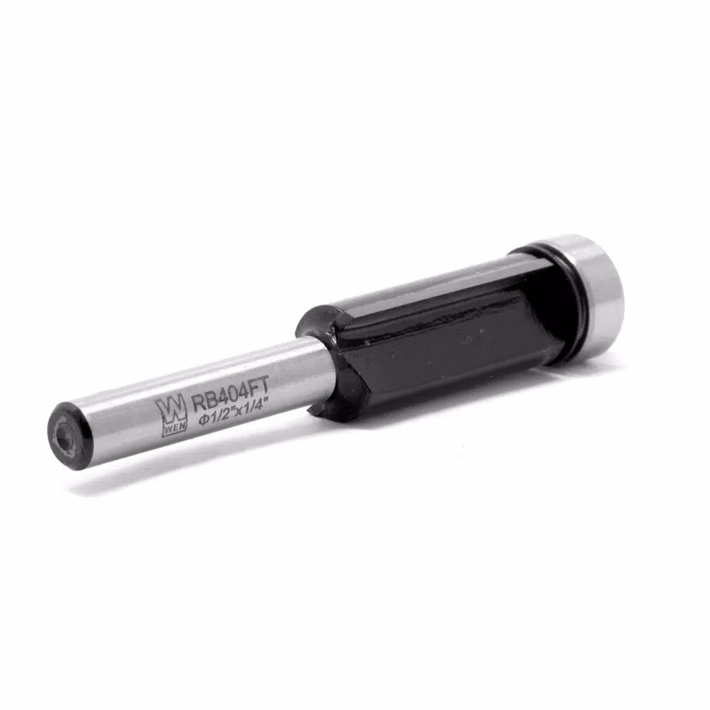 WEN 1/2 in. Flush Trim Carbide Tipped Router Bit with 1/4 in. Shank