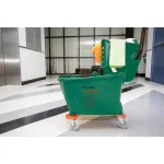 Alpine Industries 36 Qt. Mop Bucket with Side Press Wringer, Green thumbnail 5