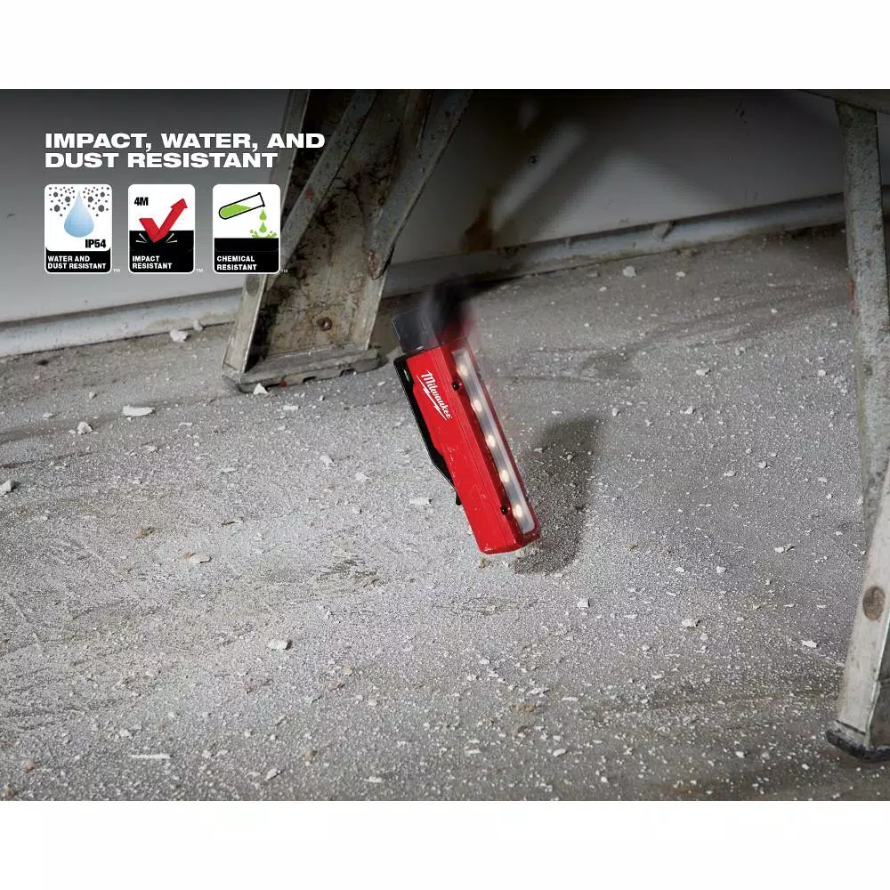Milwaukee ROVER 300 Lumen LED Magnetic Flood Light, High Definition TRUEVIEW Output, Red